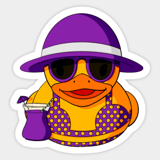 Beach Bum Rubber Duck Sticker